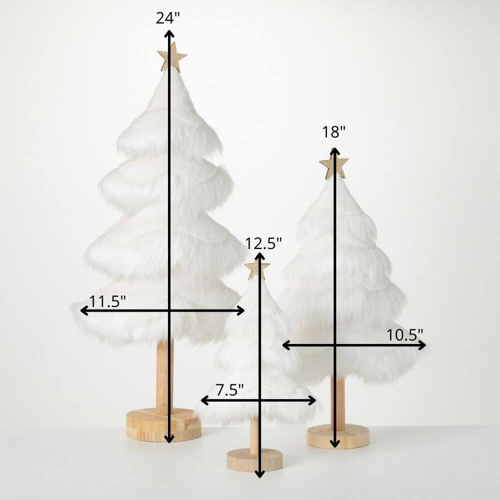 Faux Fur Christmas Tree Dimensions