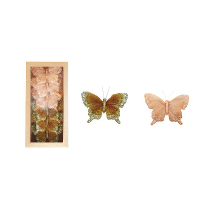 Butterfly Clip-on Ornament -S/6