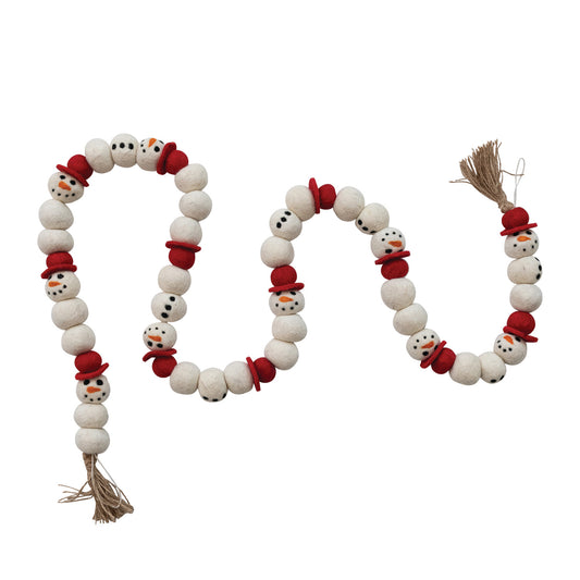 Felt Snowman Garland - 6ft