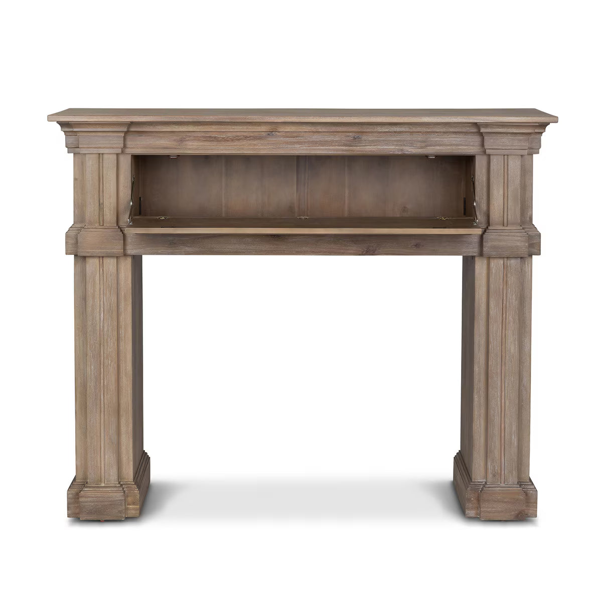Fireplace Mantel with Hidden Storage