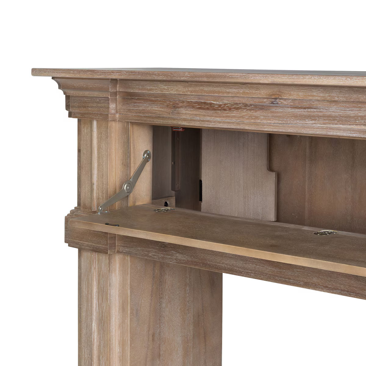 Fireplace Mantel with Hidden Storage