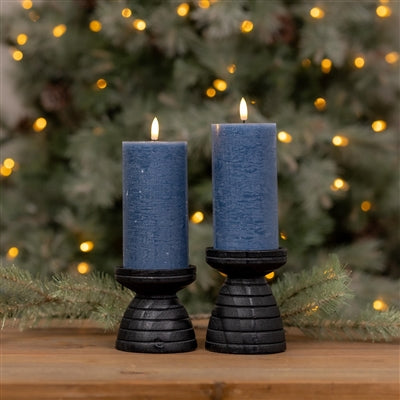Flameless Blue Candle - 6in