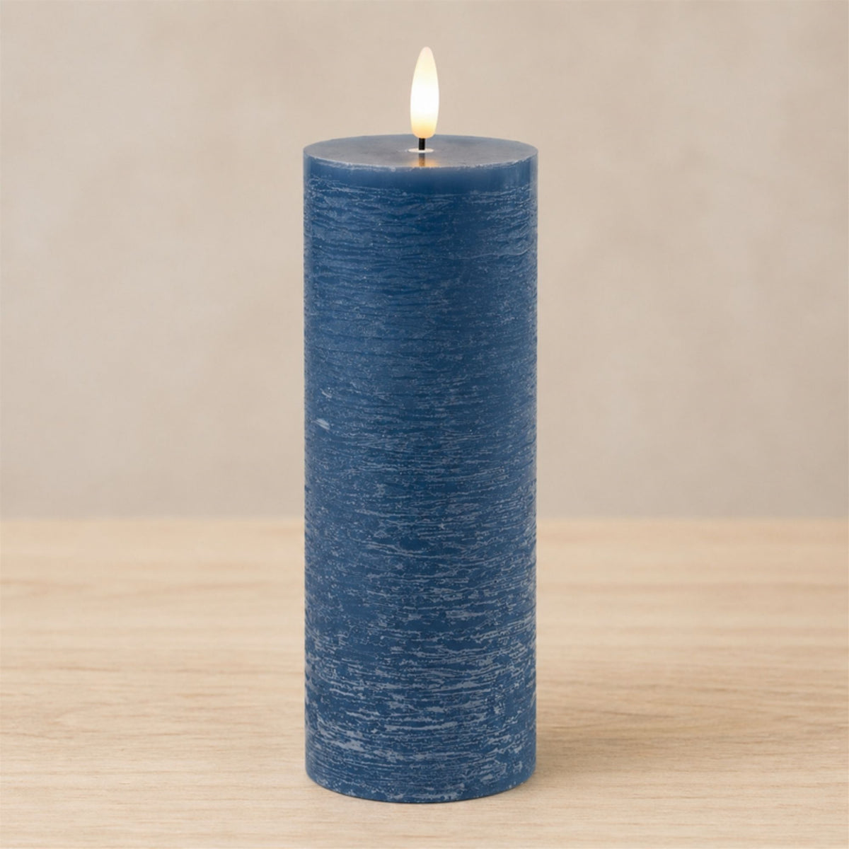 Flameless Blue Candle - 8in