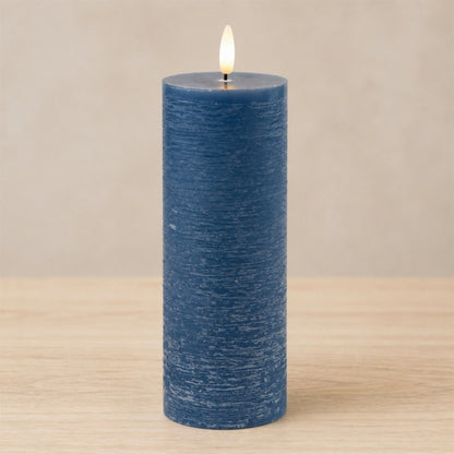 Flameless Blue Candle - 8in
