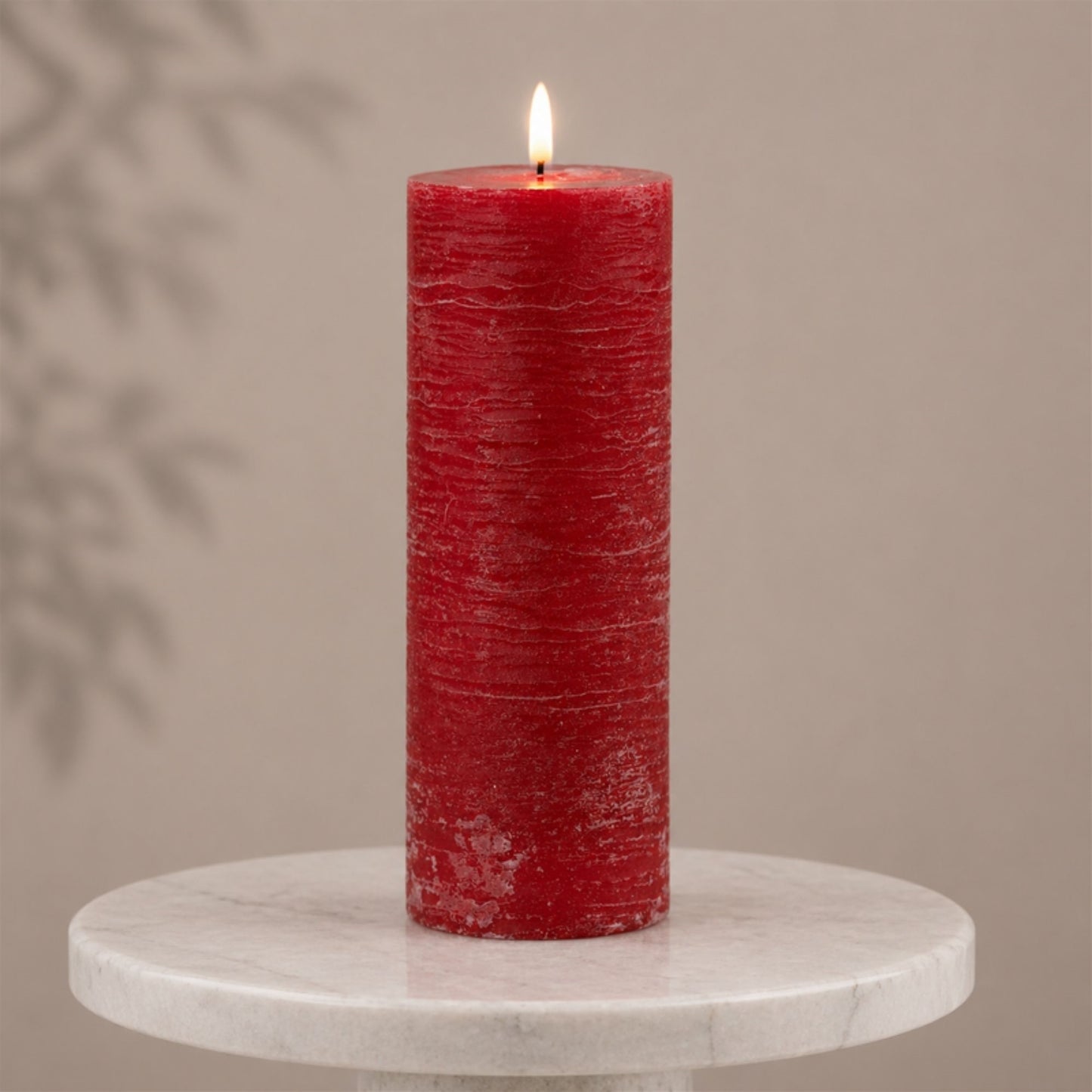 Flameless Red Candle - 8in
