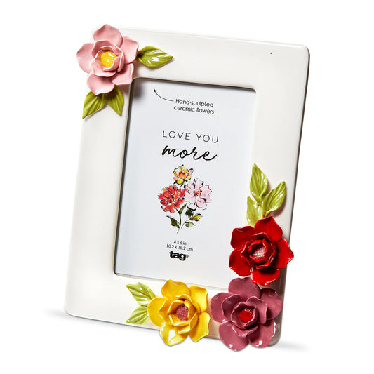 Floral Ceramic Photo Frame