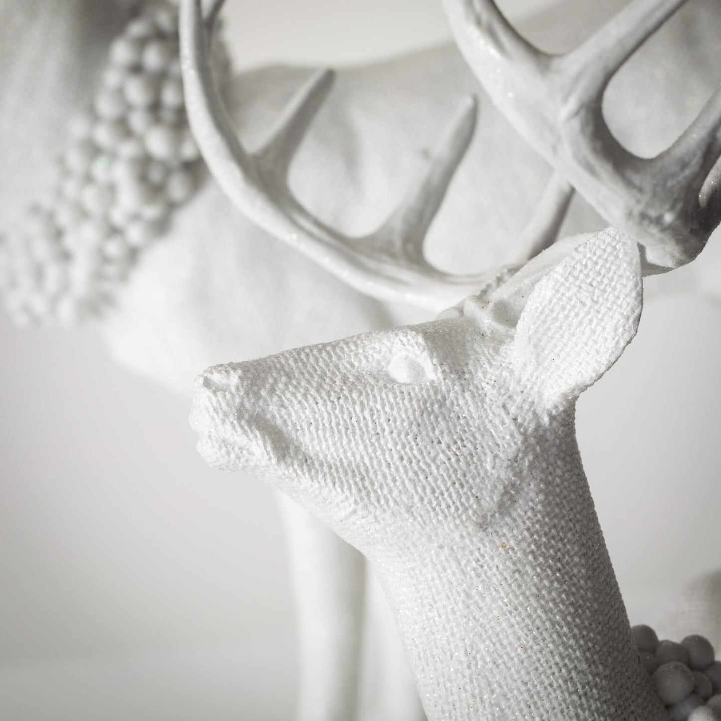 Frosted Deer Figurine Close-up