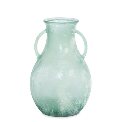 Frosted Seafoam Glass Vase