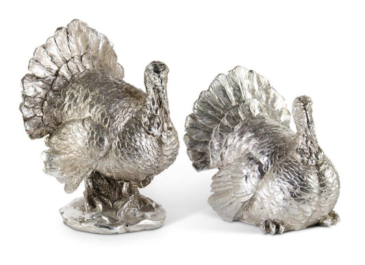 Silver Turkeys - Set of 2