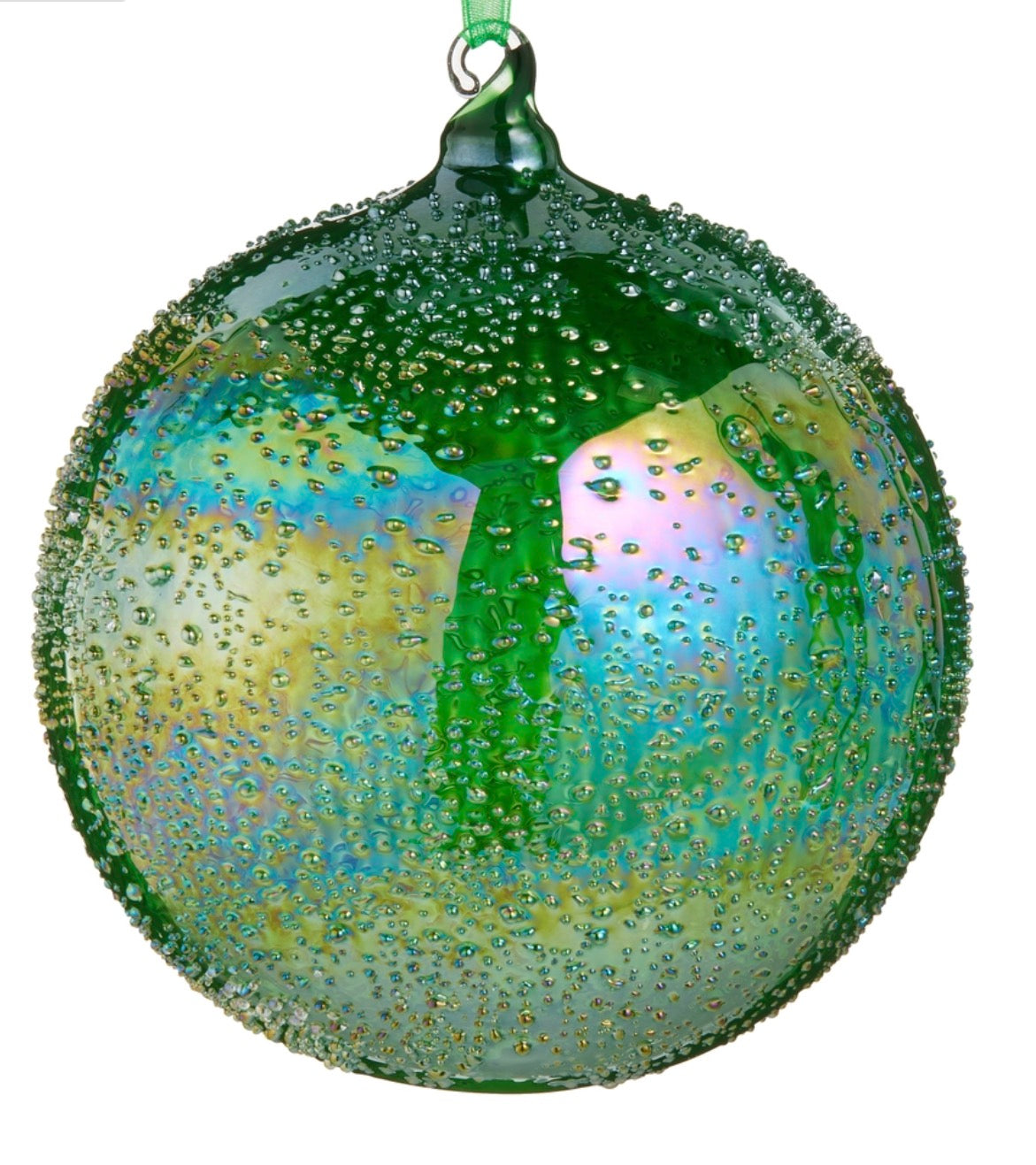 Moss Green Glass Ornament