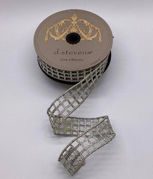 Metallic Window Pane Ribbon 1.5”x 10yds