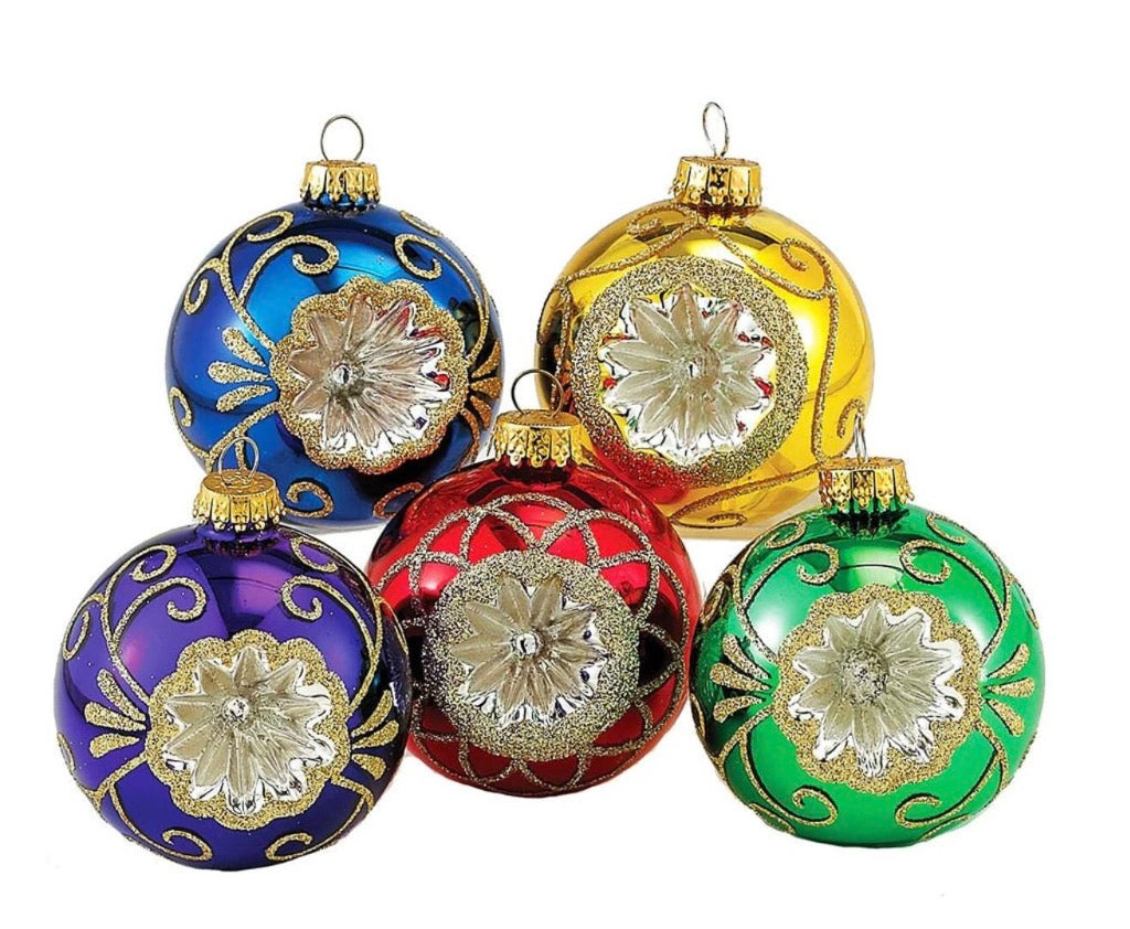 Glass Reflector Ornament Box
