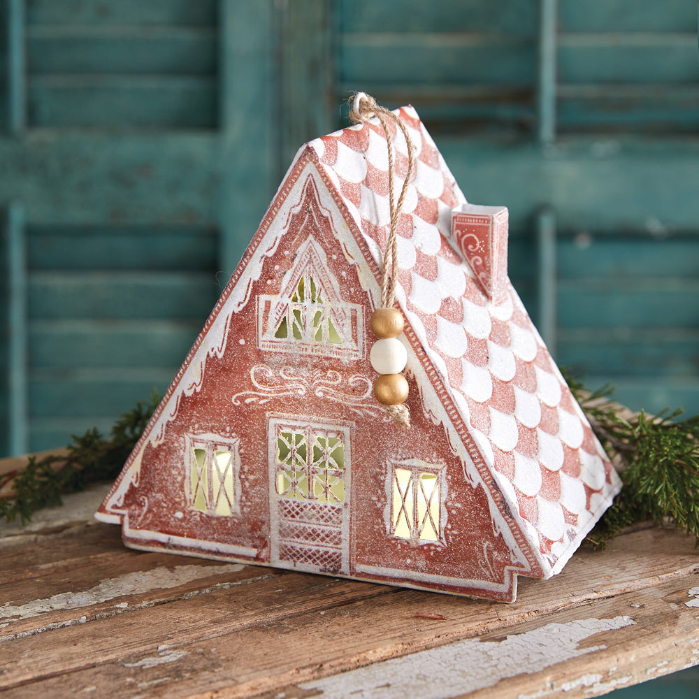 Gingerbread A-Frame Luminary