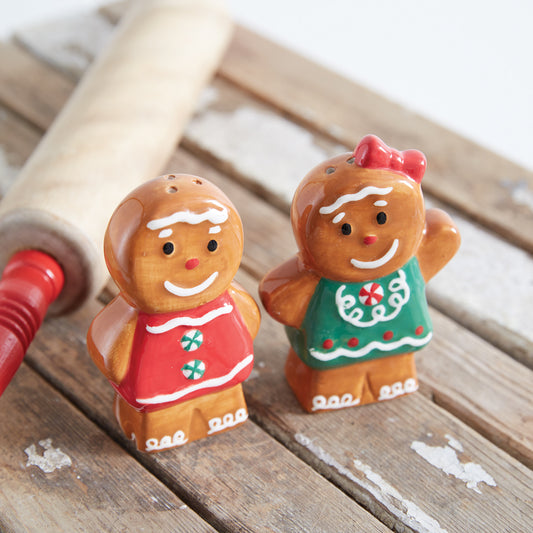 Gingerbread Couple Salt and Pepper Shakers