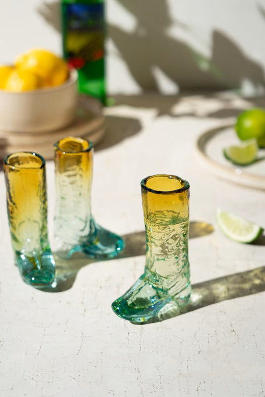 Glass Boot Shot Glass- Set of 6