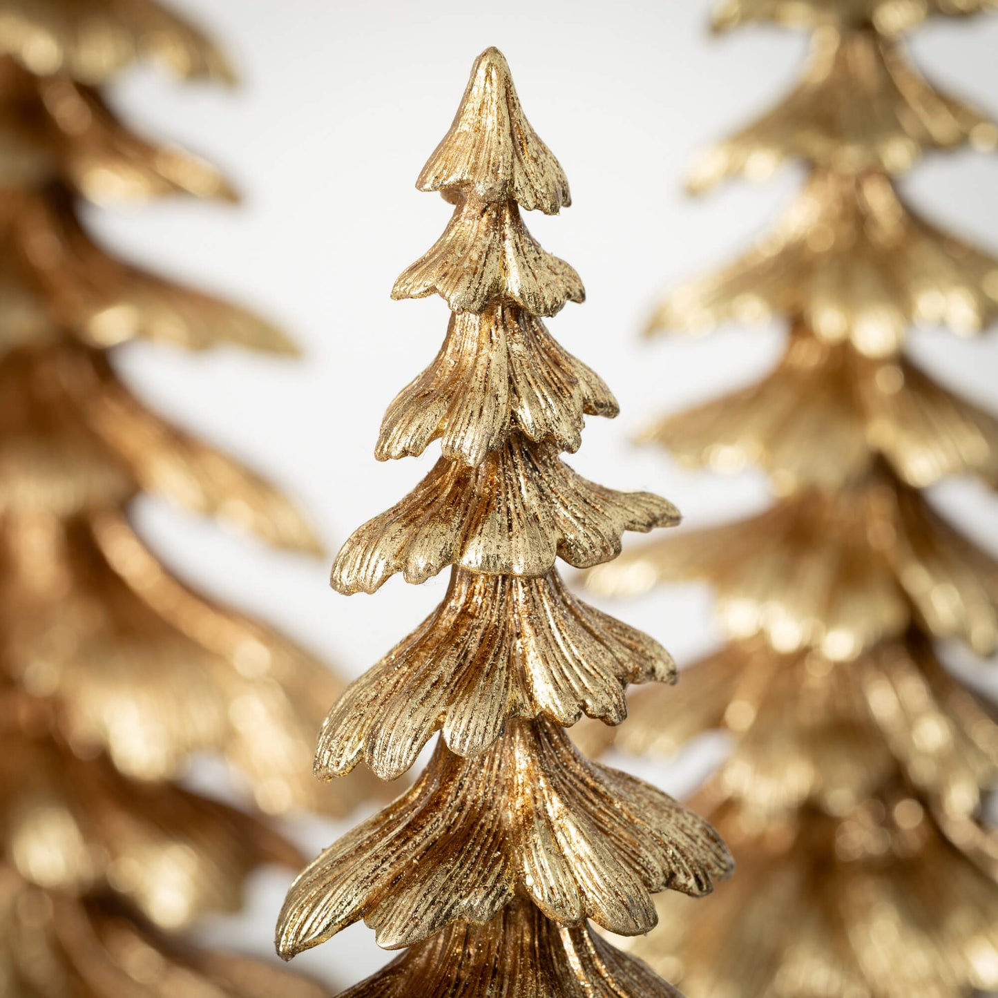 Gold Tabletop Tree Trio Close-up