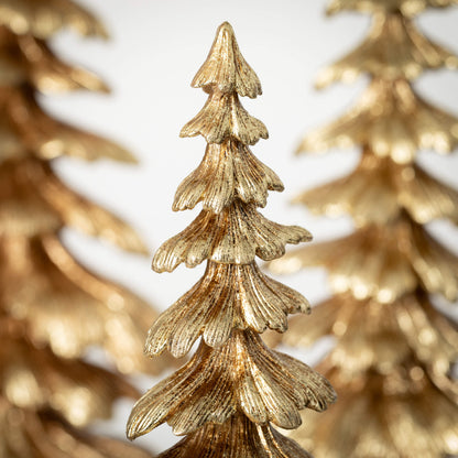 Gold Tabletop Tree Trio Close-up