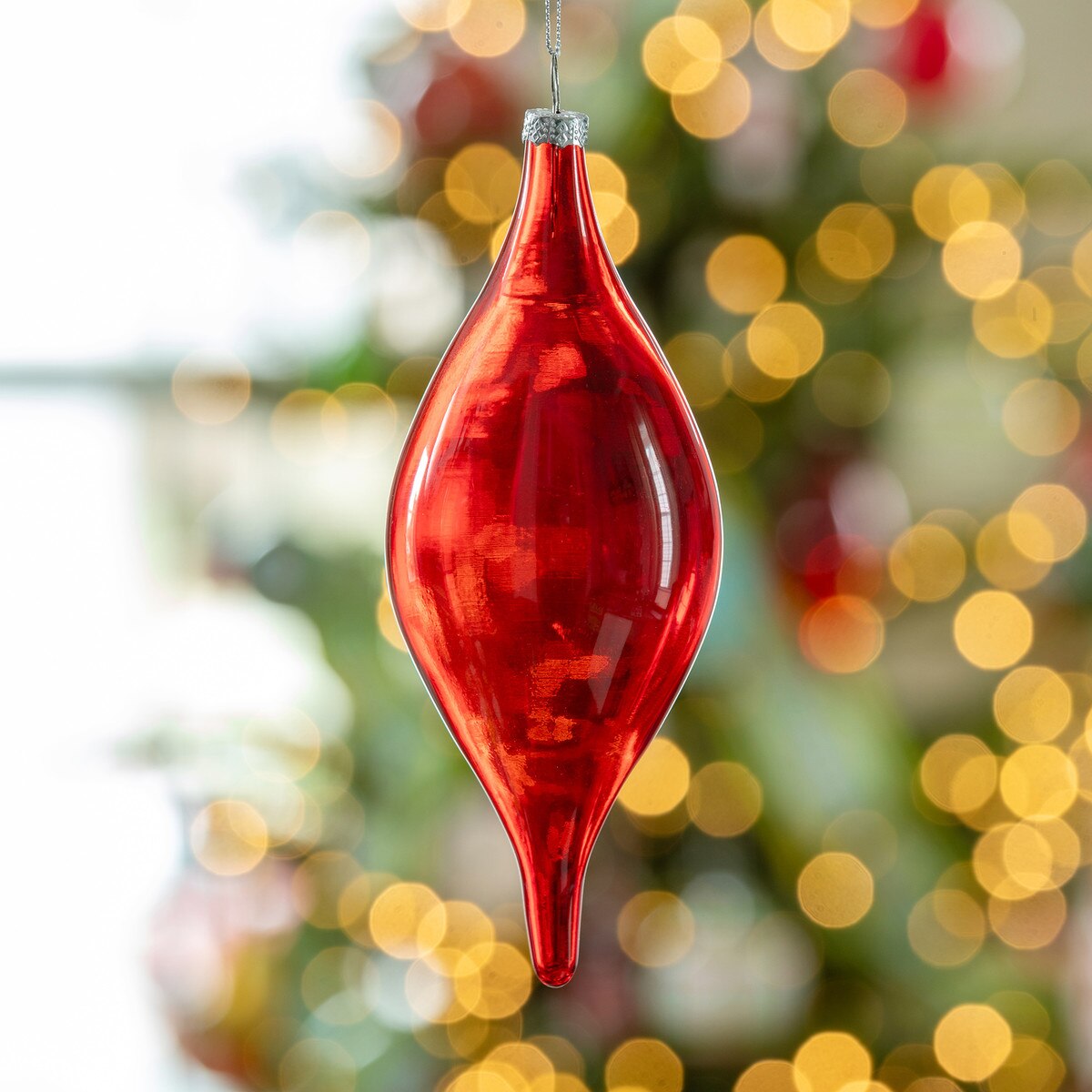 Gossamer Red Finial Ornament