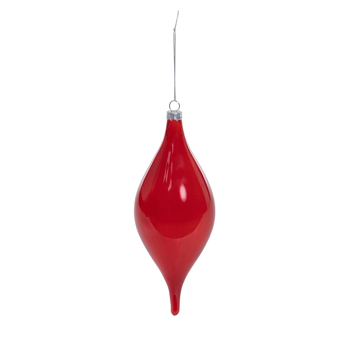 Gossamer Red Finial Ornament Plain