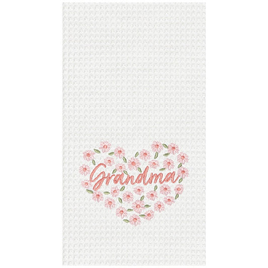 Grandma Floral Heart Towel