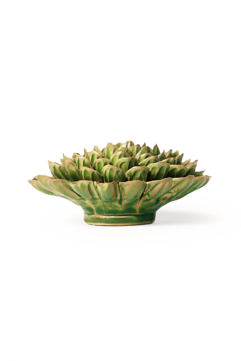 Green Unicorn Zinnia Ceramic Wall Flower