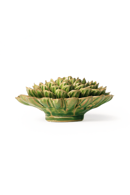 Green Unicorn Zinnia Ceramic Wall Flower
