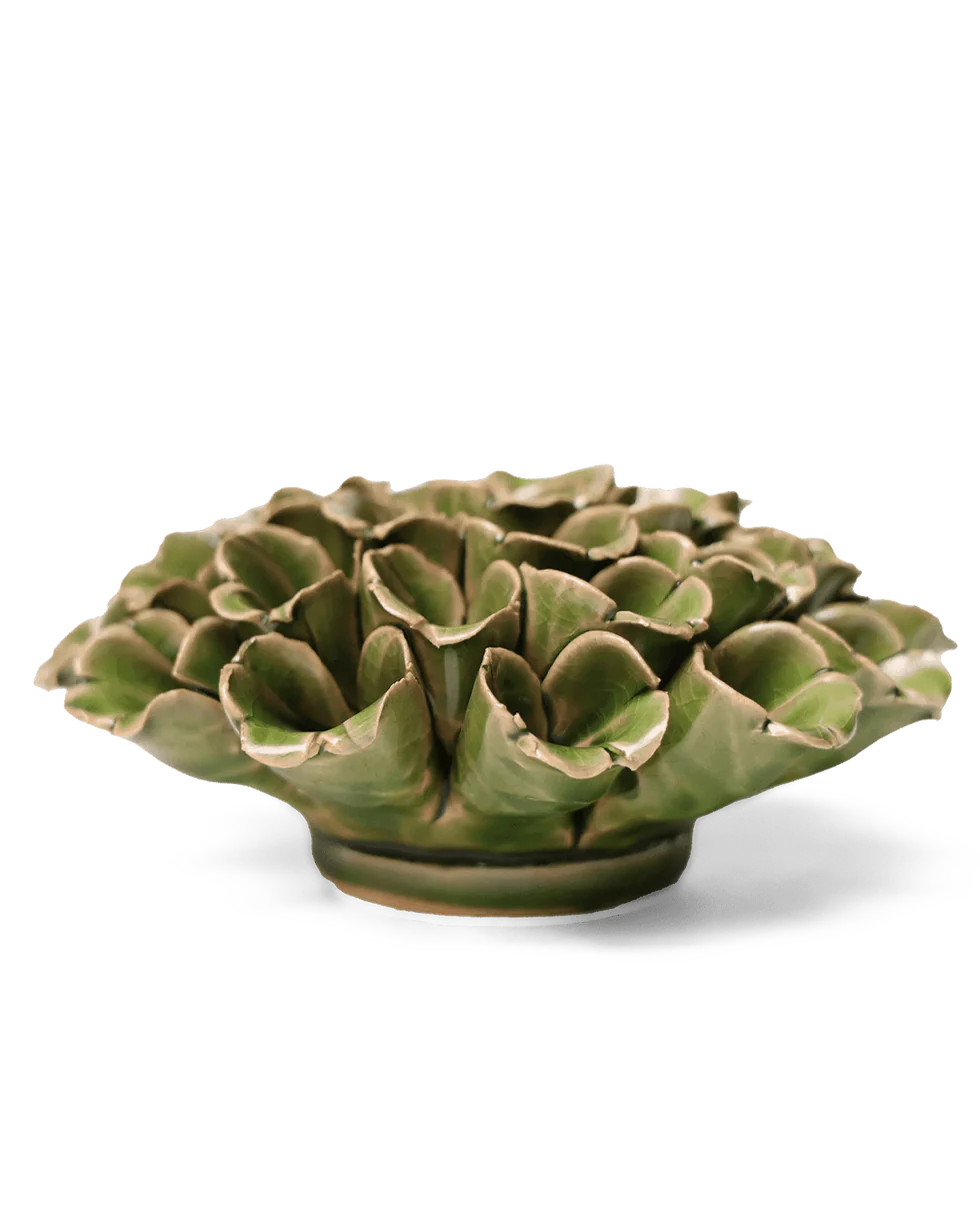 Green Polyp Ceramic Wall Flower - Large