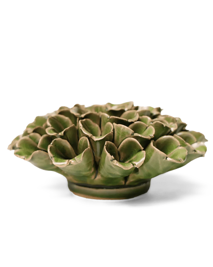 Green Polyp Ceramic Wall Flower - Large