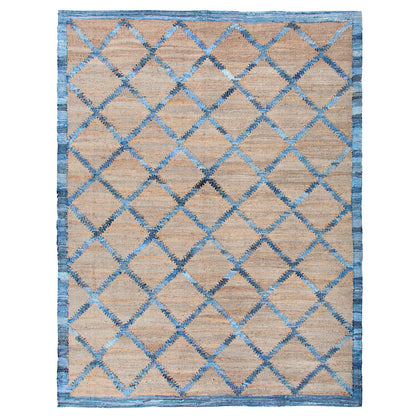 Hemp and Recycled Denim Patterned Rug - 8'x10'