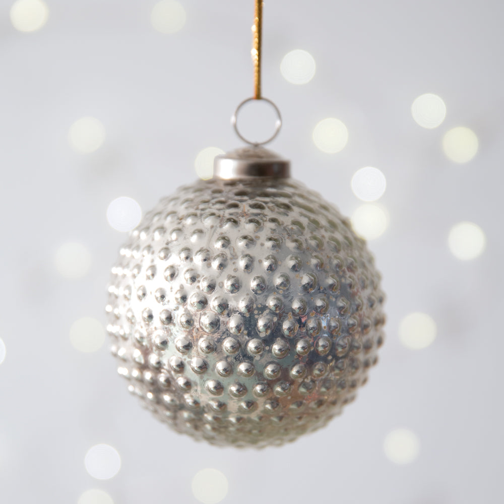 Silver Mercury Glass Ornament