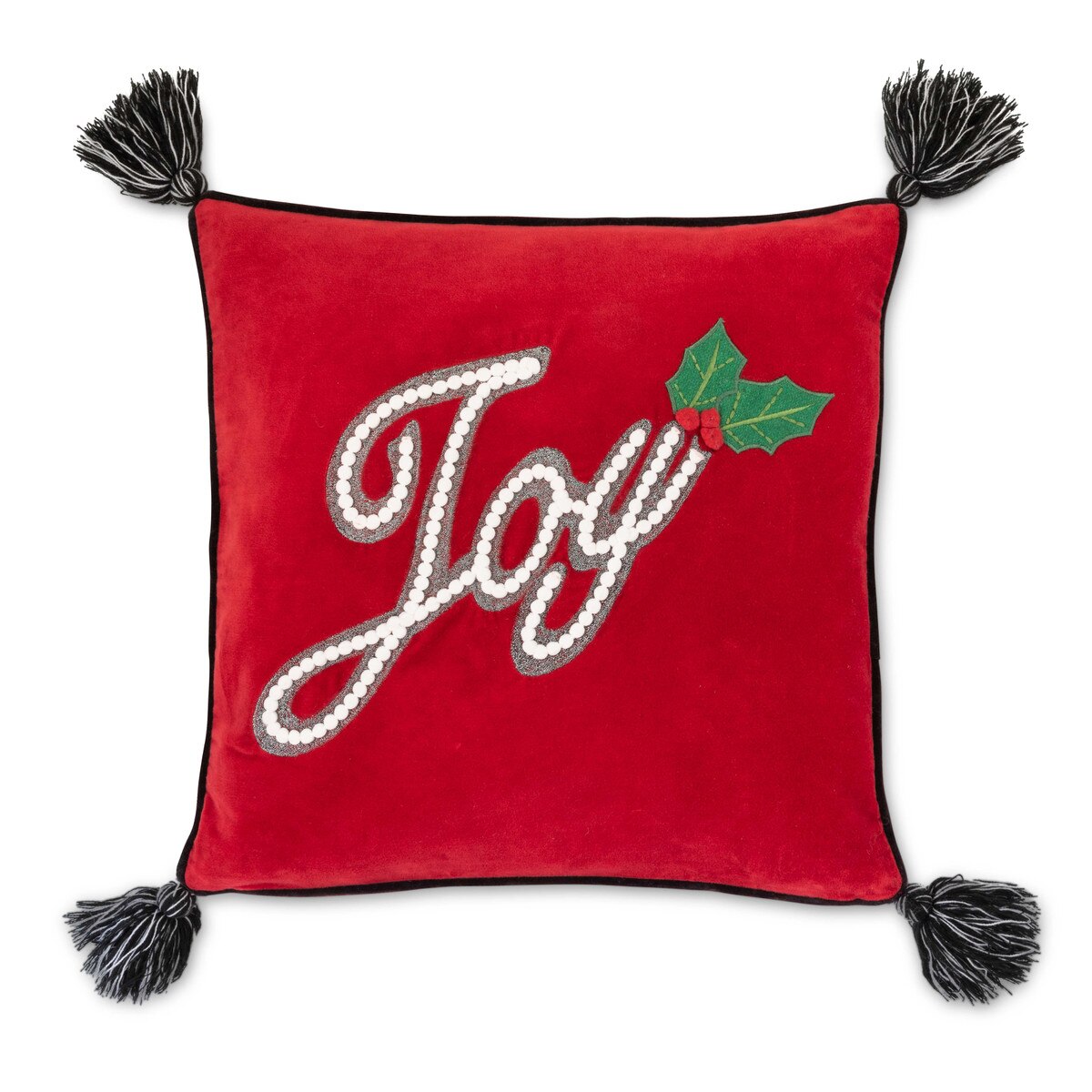 Holly Joy Velvet Pillow