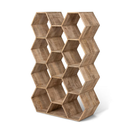 Honeycomb Wooden Etagere