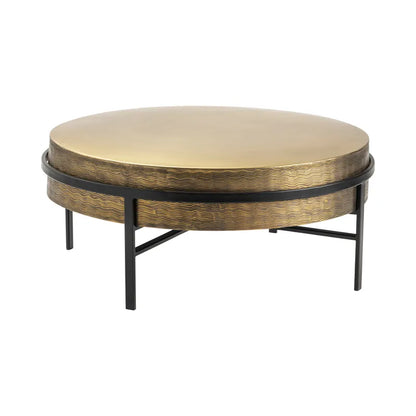 Hudson Textured Brass Coffee Table