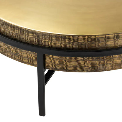 Hudson Textured Brass Coffee Table