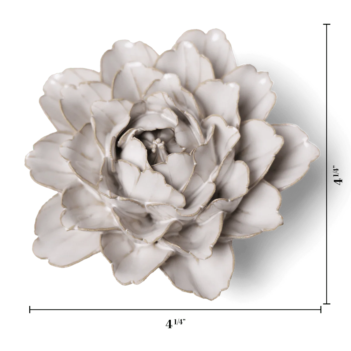 Ivory Peony Wall Flower