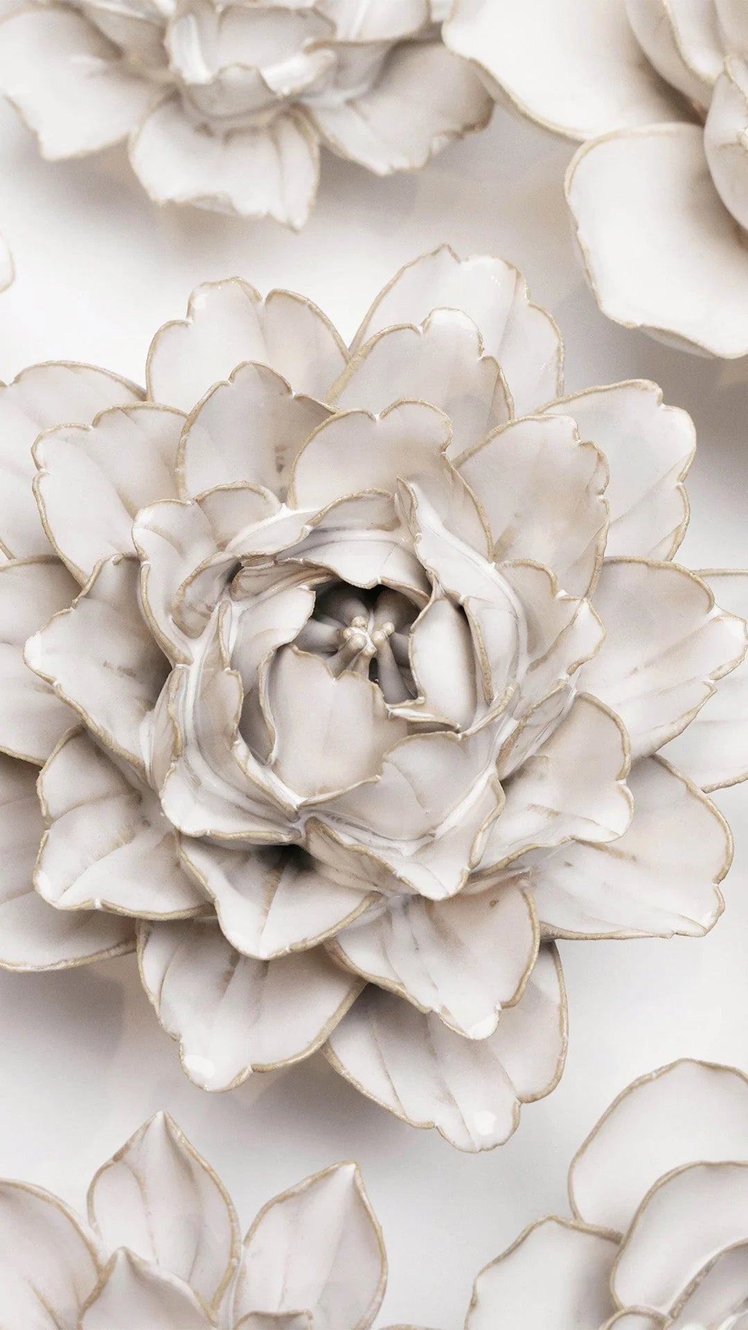 Ivory Peony Wall Flower