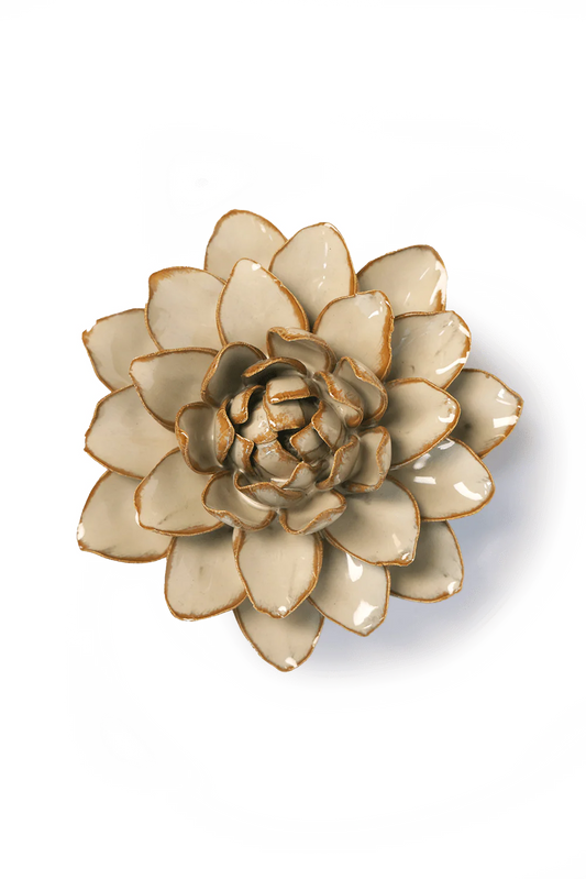 Oatmeal Water Lily Wall Flower
