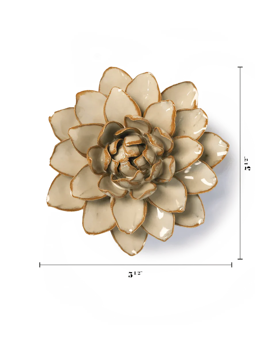 Oatmeal Water Lily Wall Flower