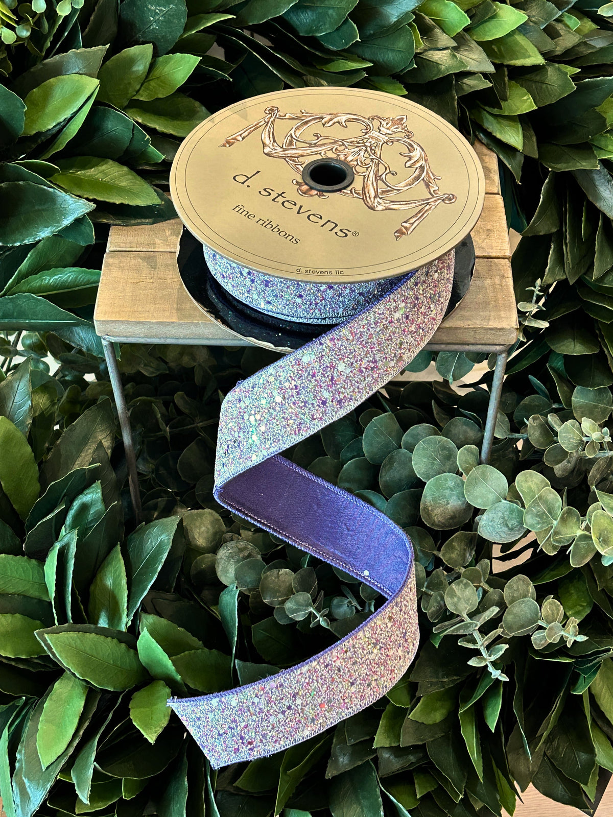 1.5”x10yds Glitter/Lavender