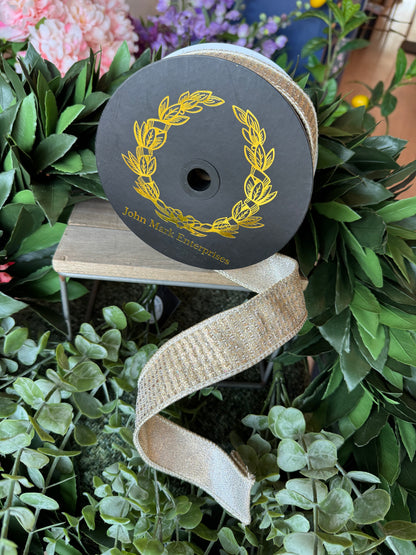 Gold Metallic Dupion Ribbon - 1.5"x10yd