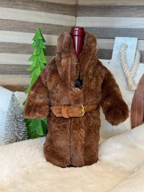 Faux Fur Wine Bottle Parka