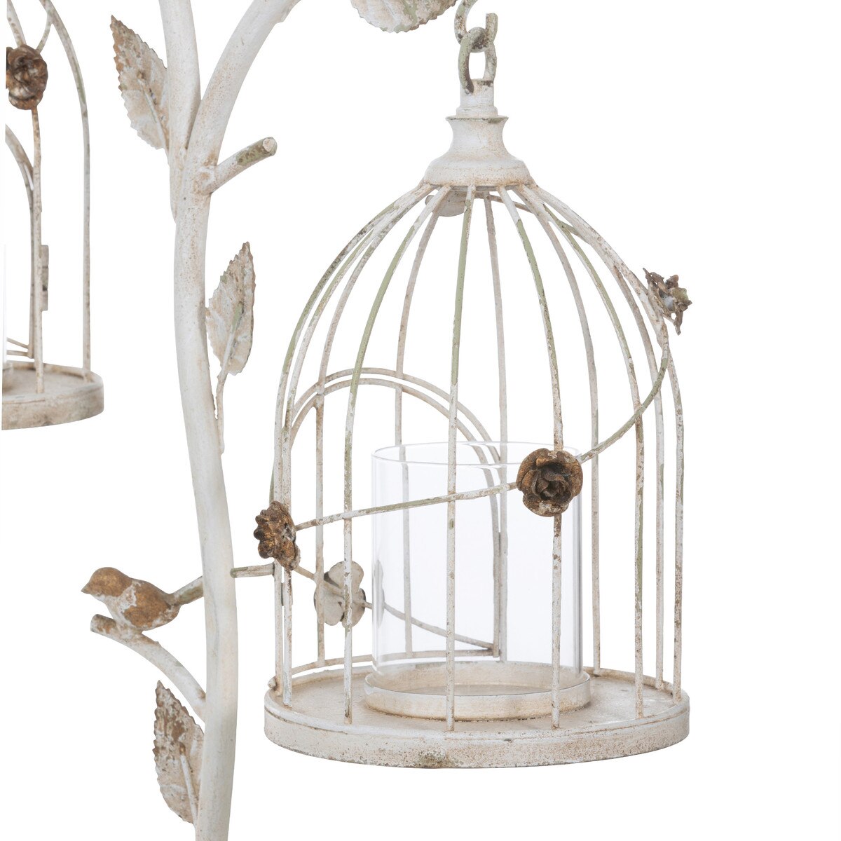 Iron Hanging Bird Cage Votive Holder