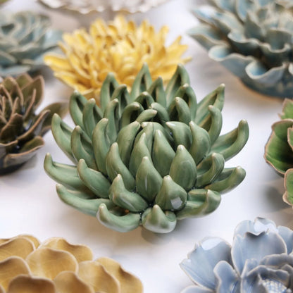 Jade Green Succulent Wall Flower