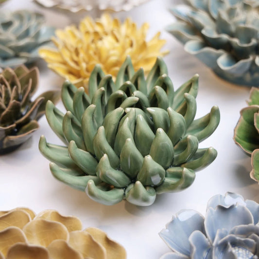 Jade Green Succulent Wall Flower