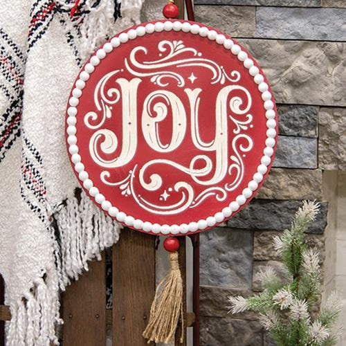 Joy Beaded Christmas Sign