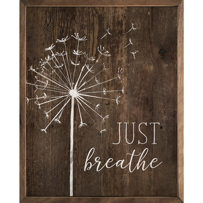 Just Breathe Wooden Art