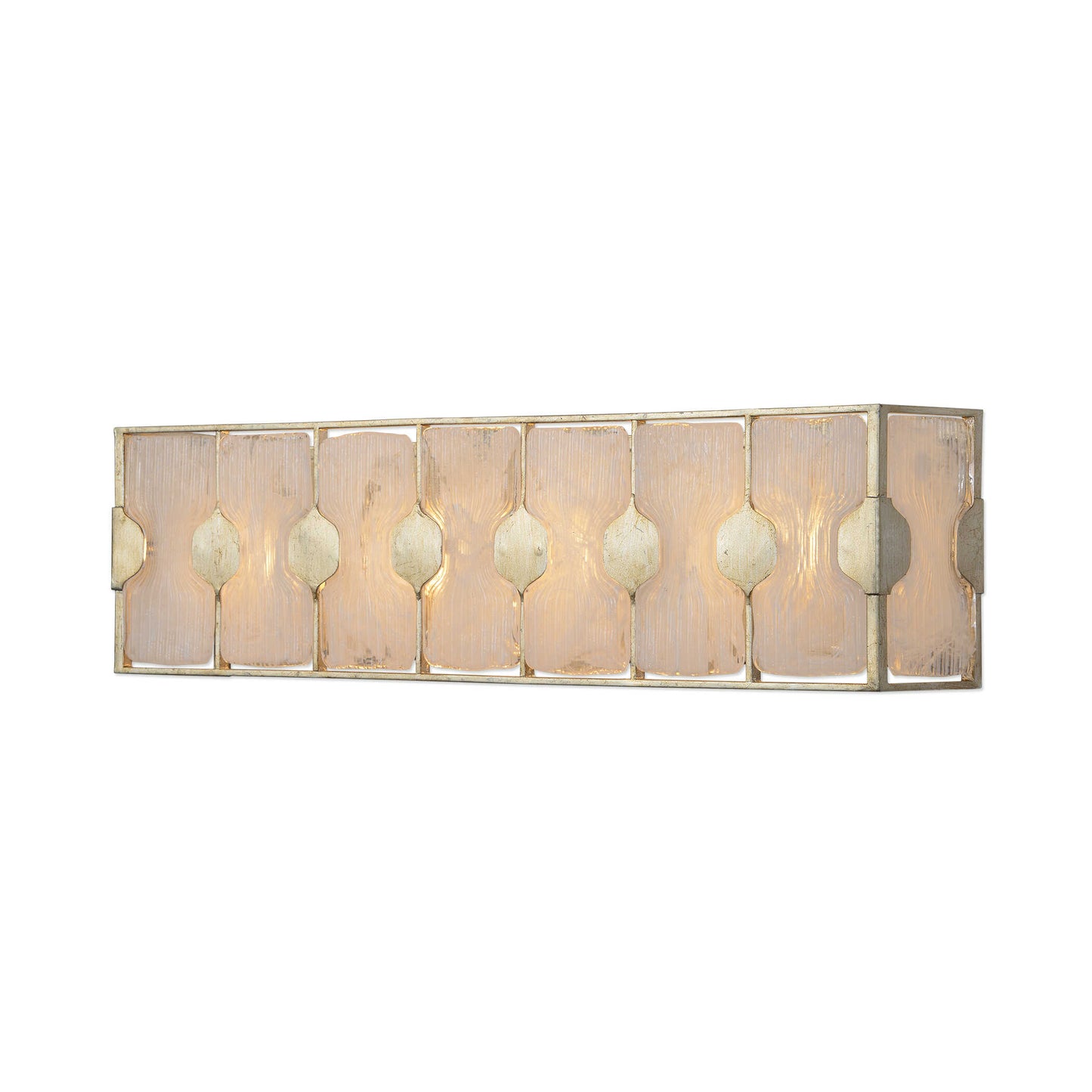 Rene 4 Light Swirl Glass Vanity