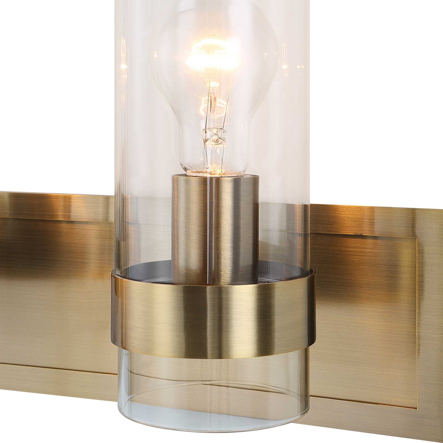Cardiff Antique Brass 3 Light Vanity