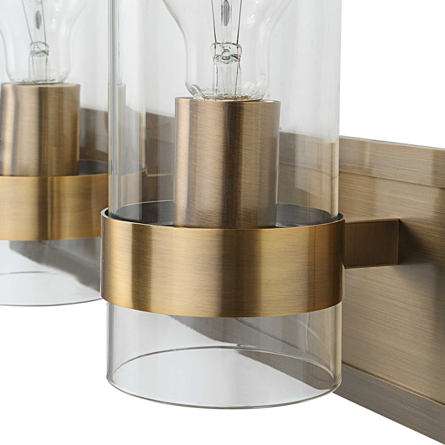 Cardiff Antique Brass 3 Light Vanity