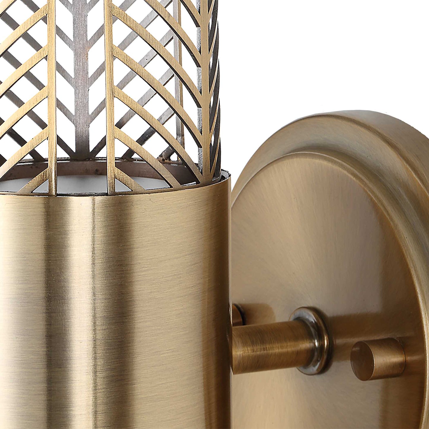 Cret 2 Light LED Brass Sconce
